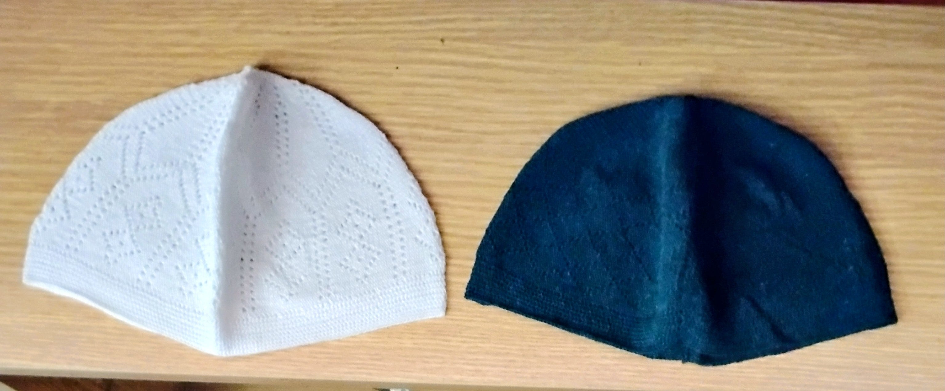 Pair of Men Kufi - White and Green, White and White, Green and Green